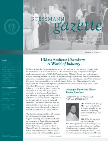 goessmann - Department of Chemistry-University of Massachusetts ...