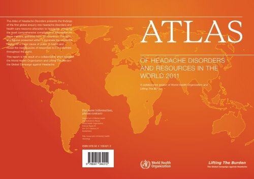 Atlas of headache disorders and resources in the world 2011