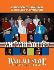 Scholarship Application - Wallace State Community College