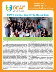 DDW's pioneer journey to Costa Rica - Discovering Deaf Worlds
