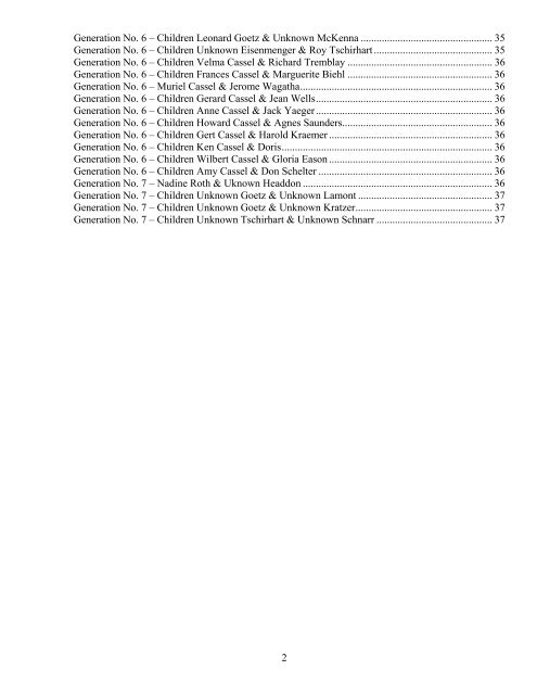 Descendants of Henry Cassel - gleeson.ca