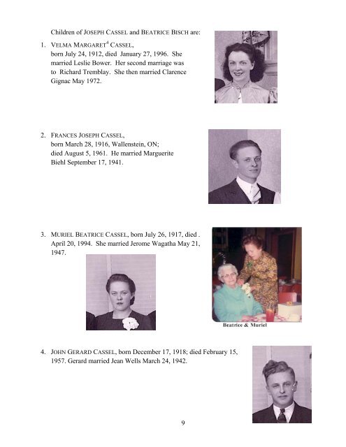 Descendants of Henry Cassel - gleeson.ca