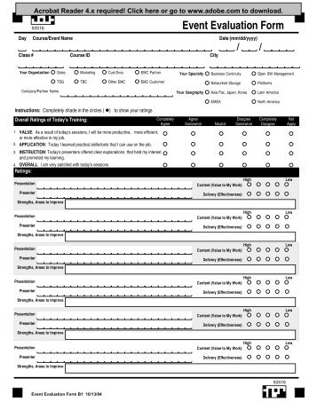 Form B1 - EMC Education Services Evaluation Forms