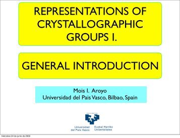 Irreps General - Bilbao Crystallographic Server
