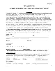 Student Complaint of Alleged Discrimination or Harrassment Form