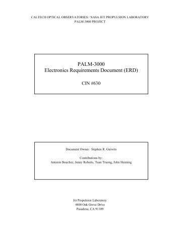 PALM-3000 Electronics Requirements Document - Caltech Optical ...