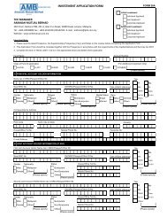 INVESTMENT APPLICATION FORM - Amanah Mutual Berhad