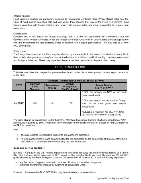 AMB Dividend Trust Fund (AMBDTF) - Fundsupermart.com