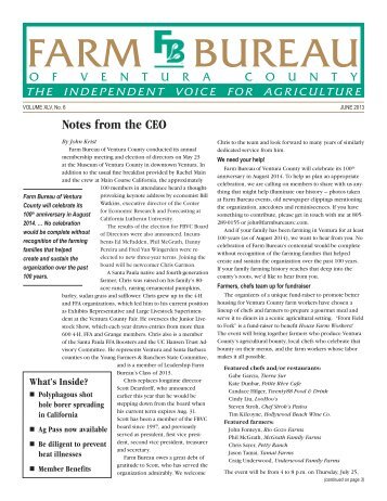 June 2013 - The Farm Bureau of Ventura County