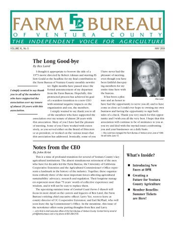 the independent voice for agriculture - The Farm Bureau of Ventura ...