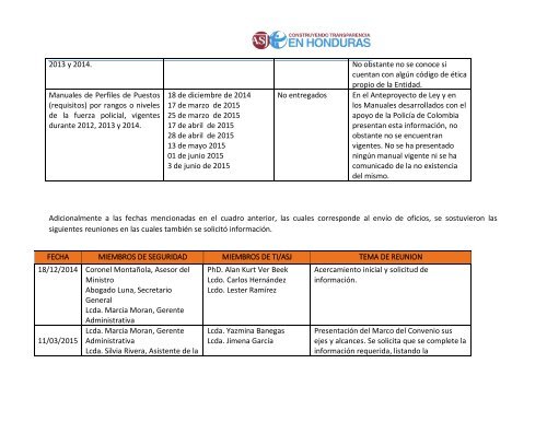 ESTUDIO PARA LÍNEAS DE BASE - SECRETARÍA DE SEGURIDAD. EJE: RECURSOS HUMANOS