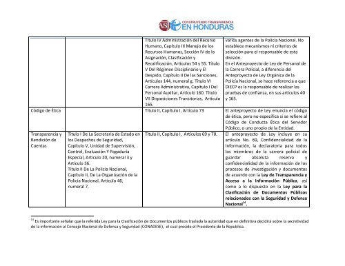 ESTUDIO PARA LÍNEAS DE BASE - SECRETARÍA DE SEGURIDAD. EJE: RECURSOS HUMANOS