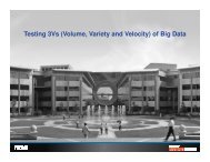 Testing 3Vs (Volume, Variety and Velocity) of Big Data - QAI