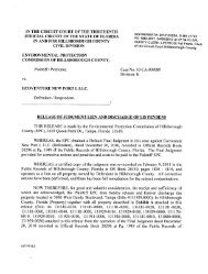 Release of Judgement Lien and Discharge of Lis Pendens