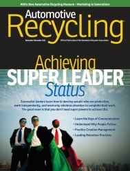 November / December 2011 - Automotive Recyclers Association