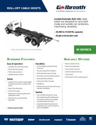 Galbreath IO Hoist Datasheet DOWNLOAD - Wastequip