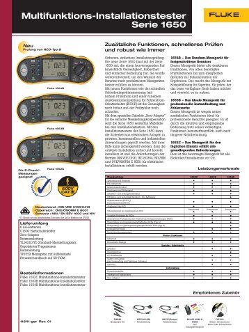 Multifunktions-Installationstester Serie 1650