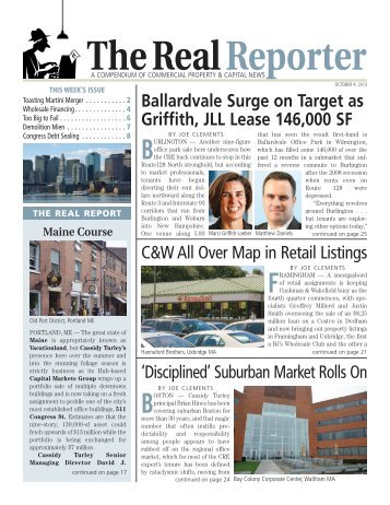 Residential Deals - The Real Reporter