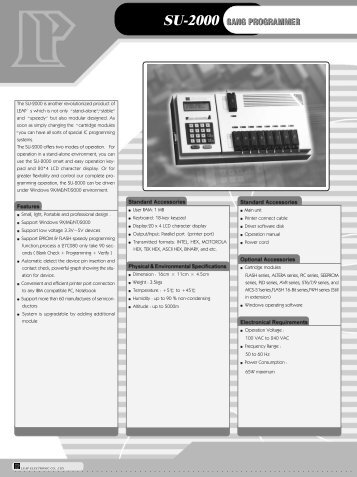 SU-2000 GANG PROGRAMMER - leap.com.tw