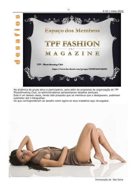 TPF Fashion Magazine #01 May, 2015
