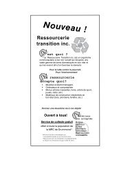 Ressourcerie transition inc. - Wickham