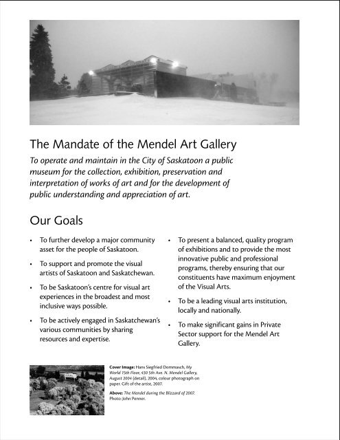 2007 Annual Report Mendel Art Gallery