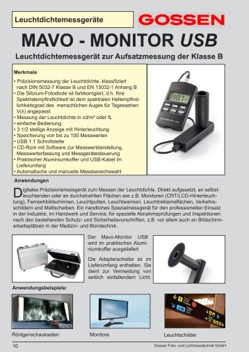 Leuchtdichtemessgeräte MAVO - MONITOR  USB ...