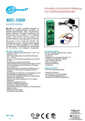 MIC-1000 Technische Daten