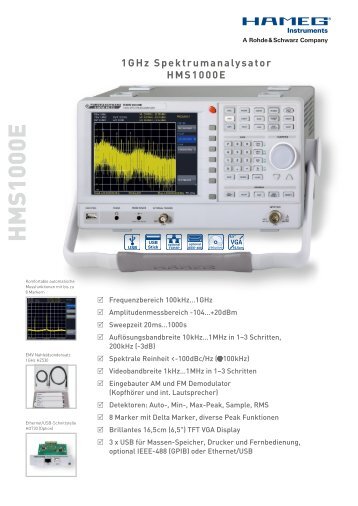 1GHz Spektrumanalysator HMS1000E