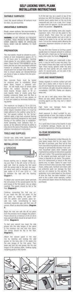 self locking vinyl plank installation instructions - Shnier