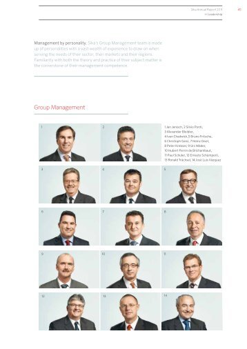 Group Management - Annual Report 2011 - Sika Group
