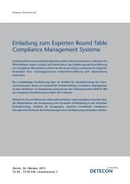 Einladung zum Experten Round Table Compliance ... - Detecon