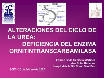 ALTERACIONES DEL CICLO DE LA UREA CON