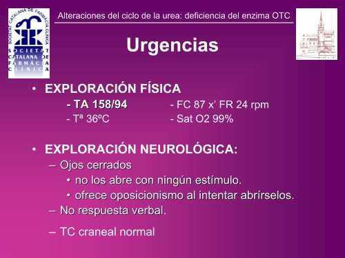 ALTERACIONES DEL CICLO DE LA UREA CON