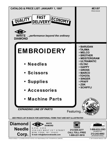embroidery - Diamond Needle Corp.