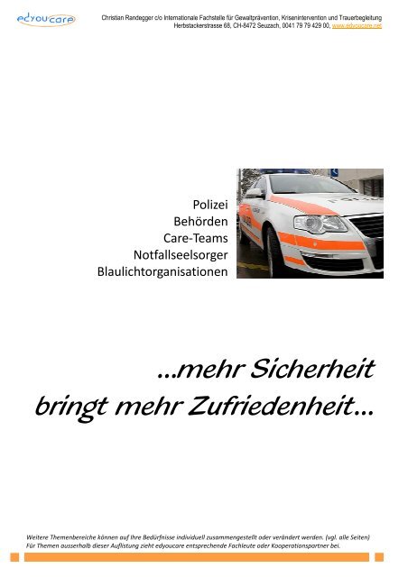 Unterlagen für Polizei Behörden Care Teams ... - Edyoucare