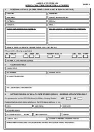 annex a to rcdm hq application form for internal courses