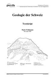 Textskript Geologie der Schweiz - geo-life