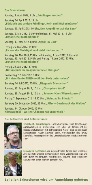 Veranstaltungskalender "Gersheimer NaturErleben 2012"
