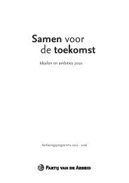 PvdA-verkiezingsprogramma 2002 (PDF) - Parlement & Politiek