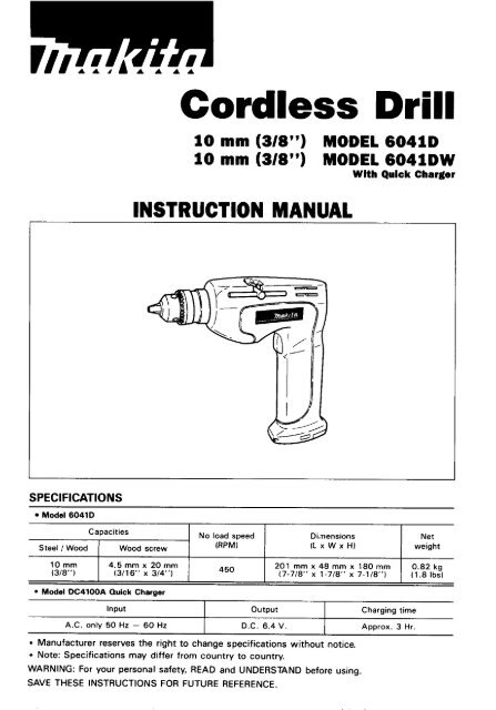 Cordless Drill - Makita