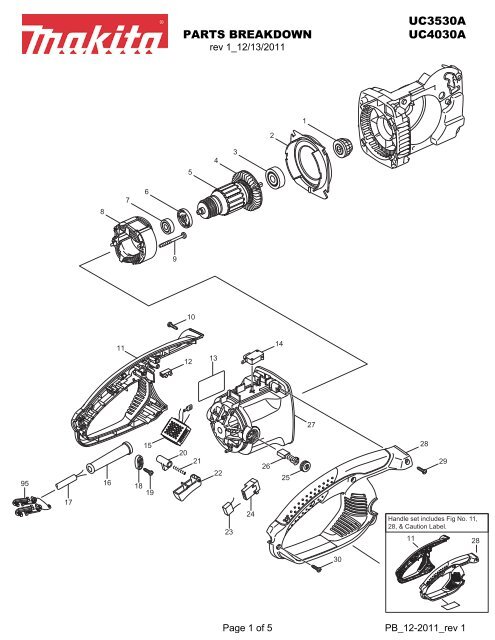 Parts Breakdown (PDF) - Makita