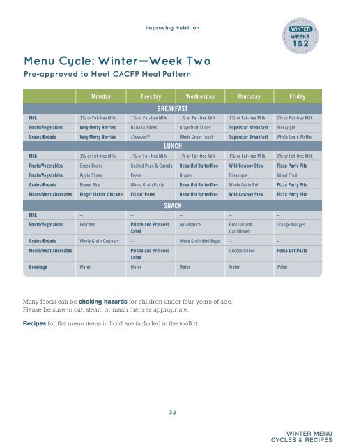 CACFP Menu Planning Guide - Healthy Meals Resource System