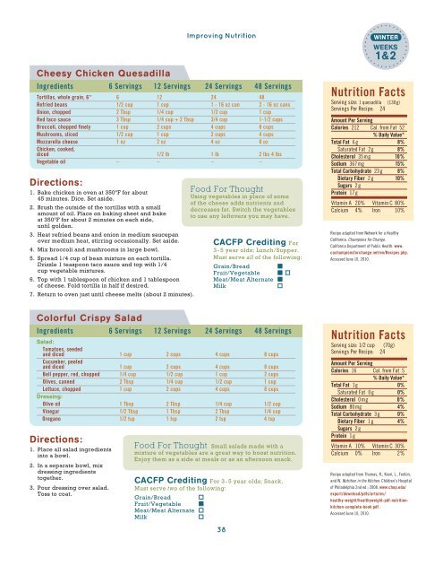 CACFP Menu Planning Guide - Healthy Meals Resource System