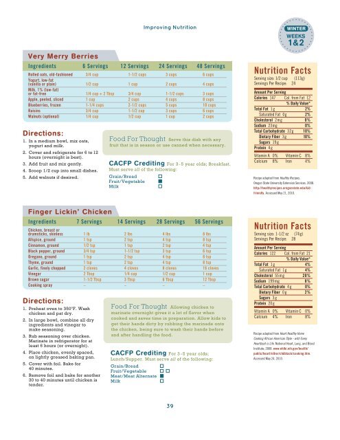 CACFP Menu Planning Guide - Healthy Meals Resource System