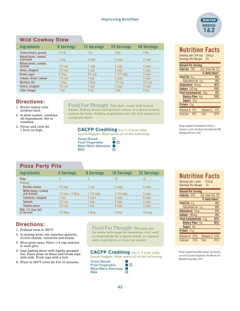 CACFP Menu Planning Guide - Healthy Meals Resource System