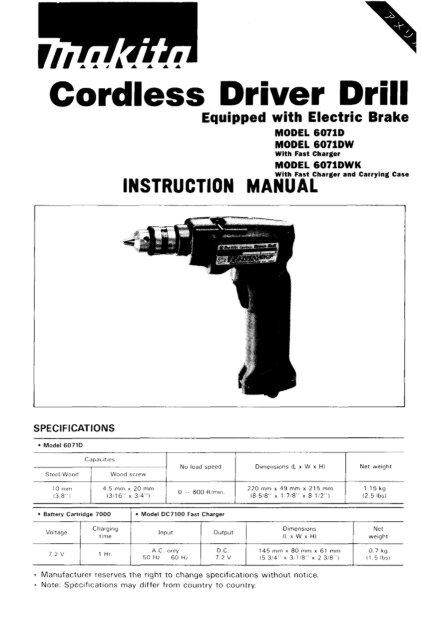 Cordless Driver Drill - Makita