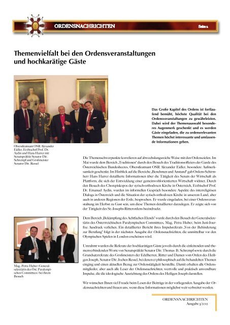 Ordensnachrichten 5/2012 - Jochen Ressel