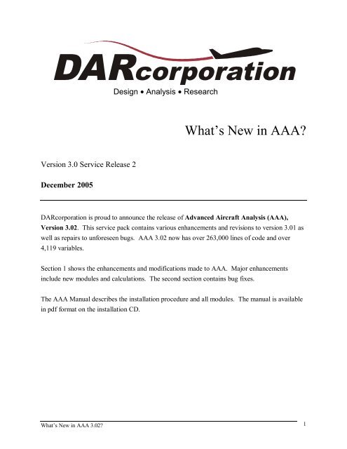 AAA Version 3.02 - DARcorporation