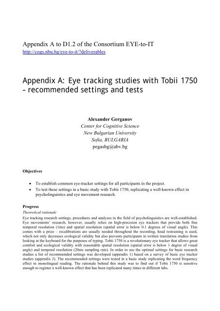 eye tracking studies eye tracking studies